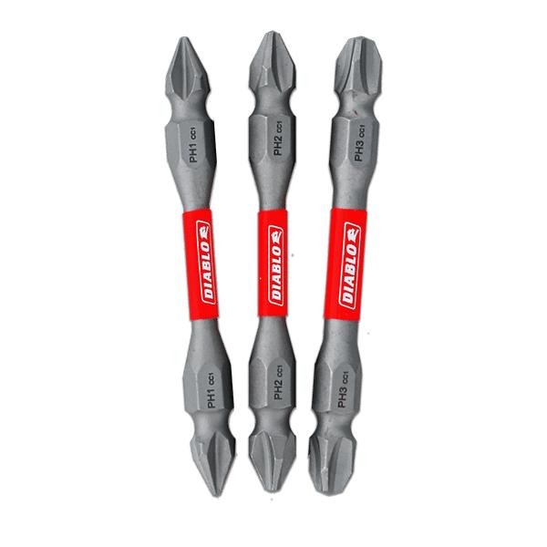 Diablo® DDEPHV25-S3 Double-Ended Drive Bit Set, 2-1/2 in OAL