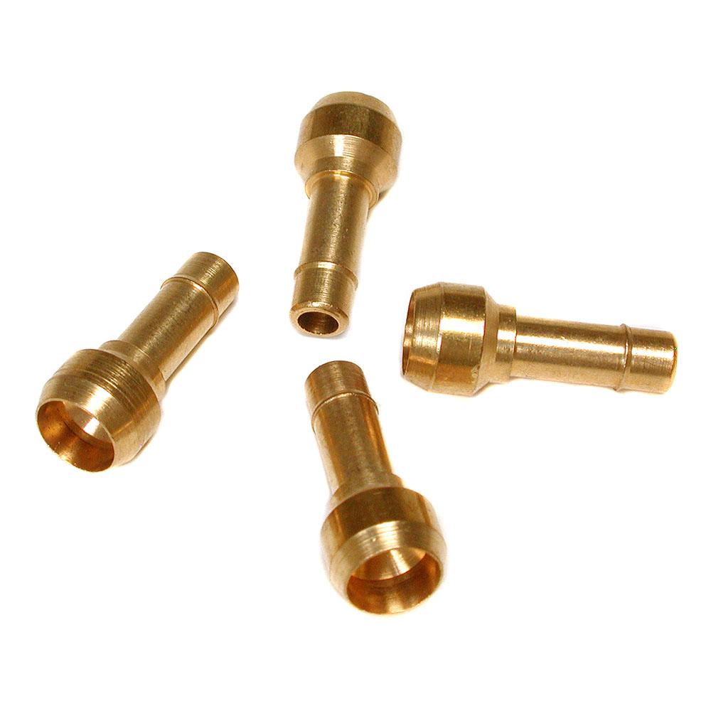 Dial Manufacturing 9500 Barbed Adapter, 1/4 in Nominal, Compression End Style, Brass/Poly Tube