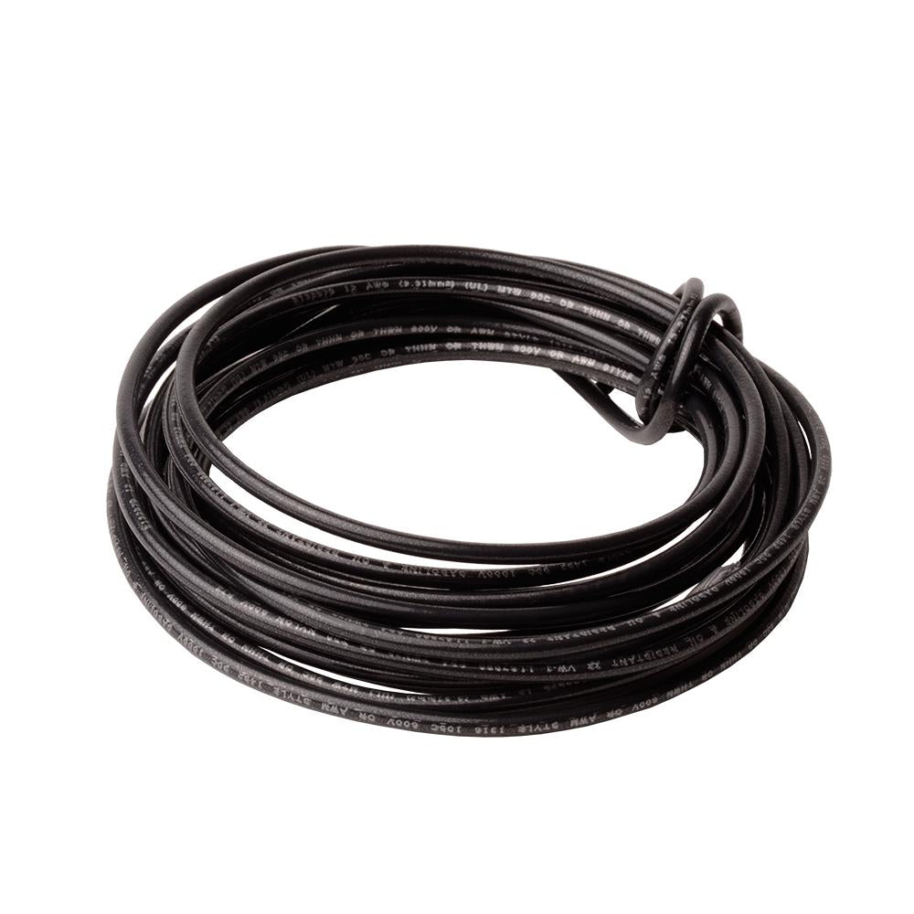 Diversitech W121 Type THHN Wire, Clear Dispenser Pack Packaging, 600 VAC, 12 ga Stranded Copper Conductor, 15 ft L, Black