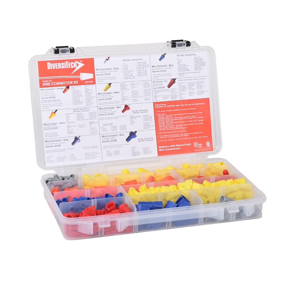 Diversitech 623-MIX Screw-On Wire Connector Assortment, Thermoplastic