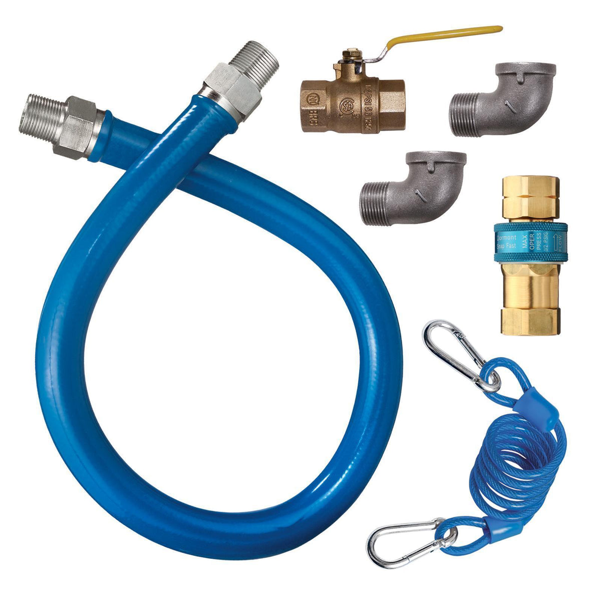 3/4" Moveable Gas Connector Kit - Stainless Steel
