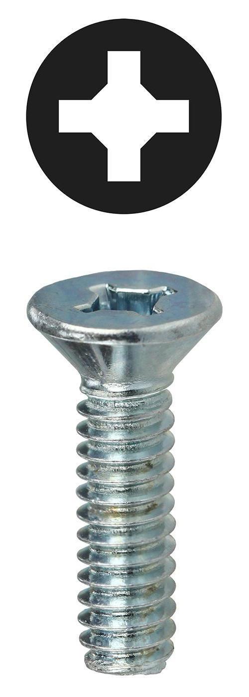 Dottie® FMDD63234 Machine Screw, #6-32, 3/4 in OAL, Steel, Flat Head, Zinc Plated, Phillips®/Square Drive