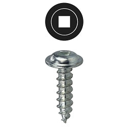 Dottie® KWDD10114 K-Lath Metal Piercing Screw, #10, 1-1/4 in OAL, Wafer Head, Square Drive, Steel, Zinc Plated