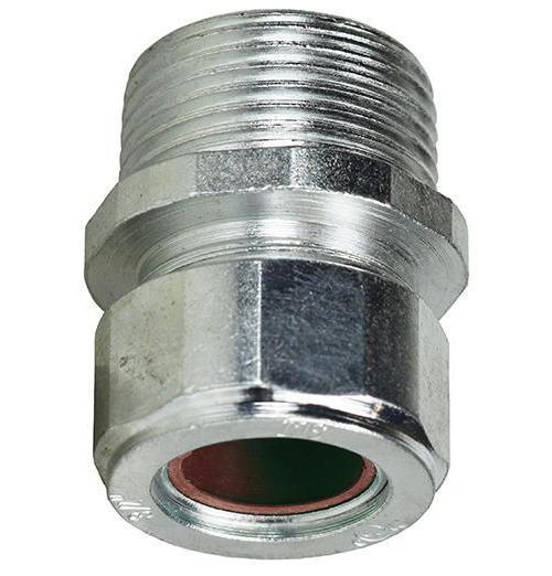 Dottie® SR50A650 Strain Relief Electrical Connector, 1/2 in Trade, 0.55 to 0.65 in Cable Openings, Steel, Zinc Plated