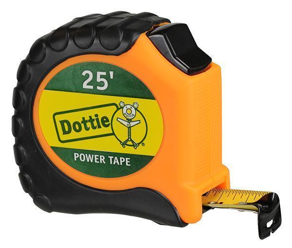 Dottie® TMO Measuring Tape, 25 ft L