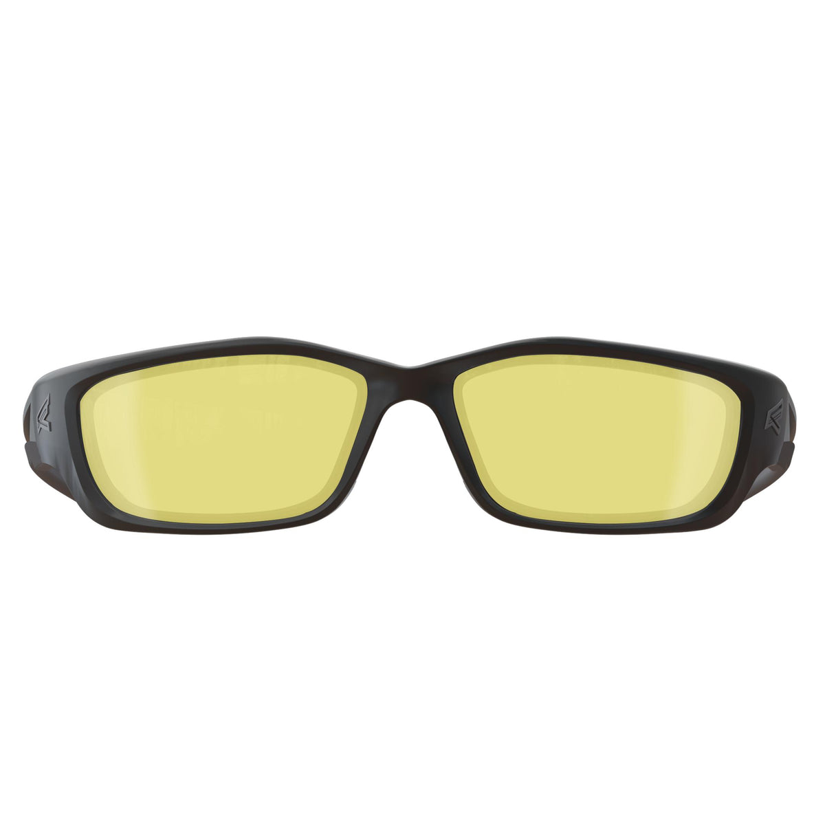 EDGE® GSK-XL112 Kazbek XL Safety Glass, Yellow Lens, Black, Nylon/TPR/PC Frame, Polycarbonate Lens, ANSI Z87.1 -2020