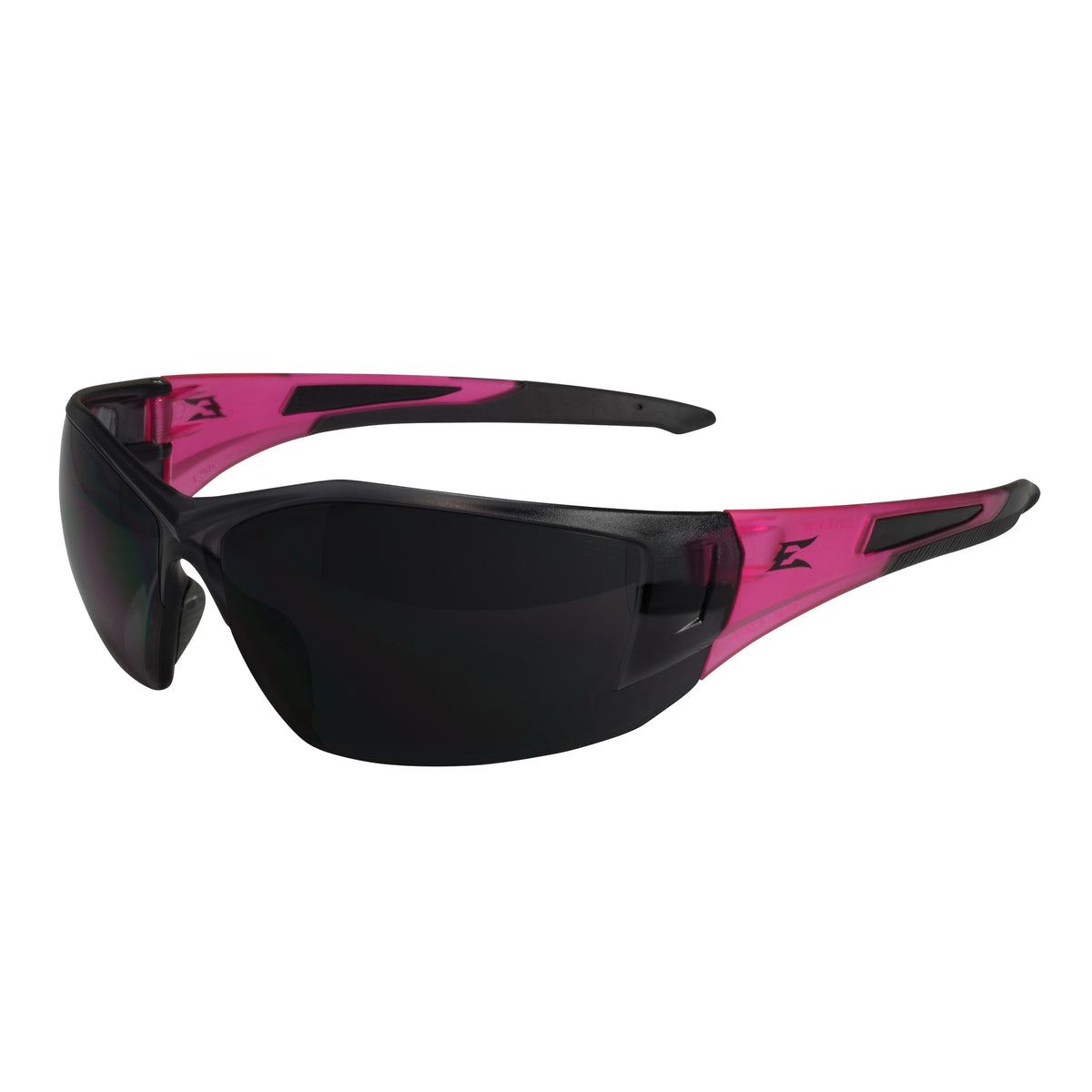 EDGE® SD156-G2 Delano G2 Unisex Safety Glasses, Anti-Scratch, Smoke Lens, Full-Frame Frame, Pink, Nylon Frame, Polycarbonate Lens, ANSI/ISEA Z87.1+2015, MCEPS GL-PD 10-12