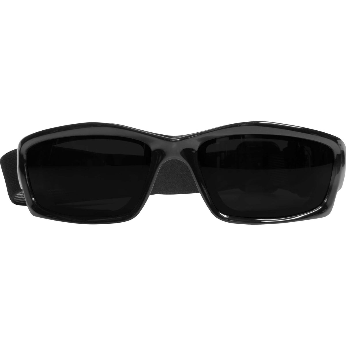 EDGE® SK116-SP Kazbek Safety Glass, Scratch-Resistant, Smoke Lens, Black, Nylon/TPR/PC Frame, Polycarbonate Lens, ANSI Z87.1 -2020