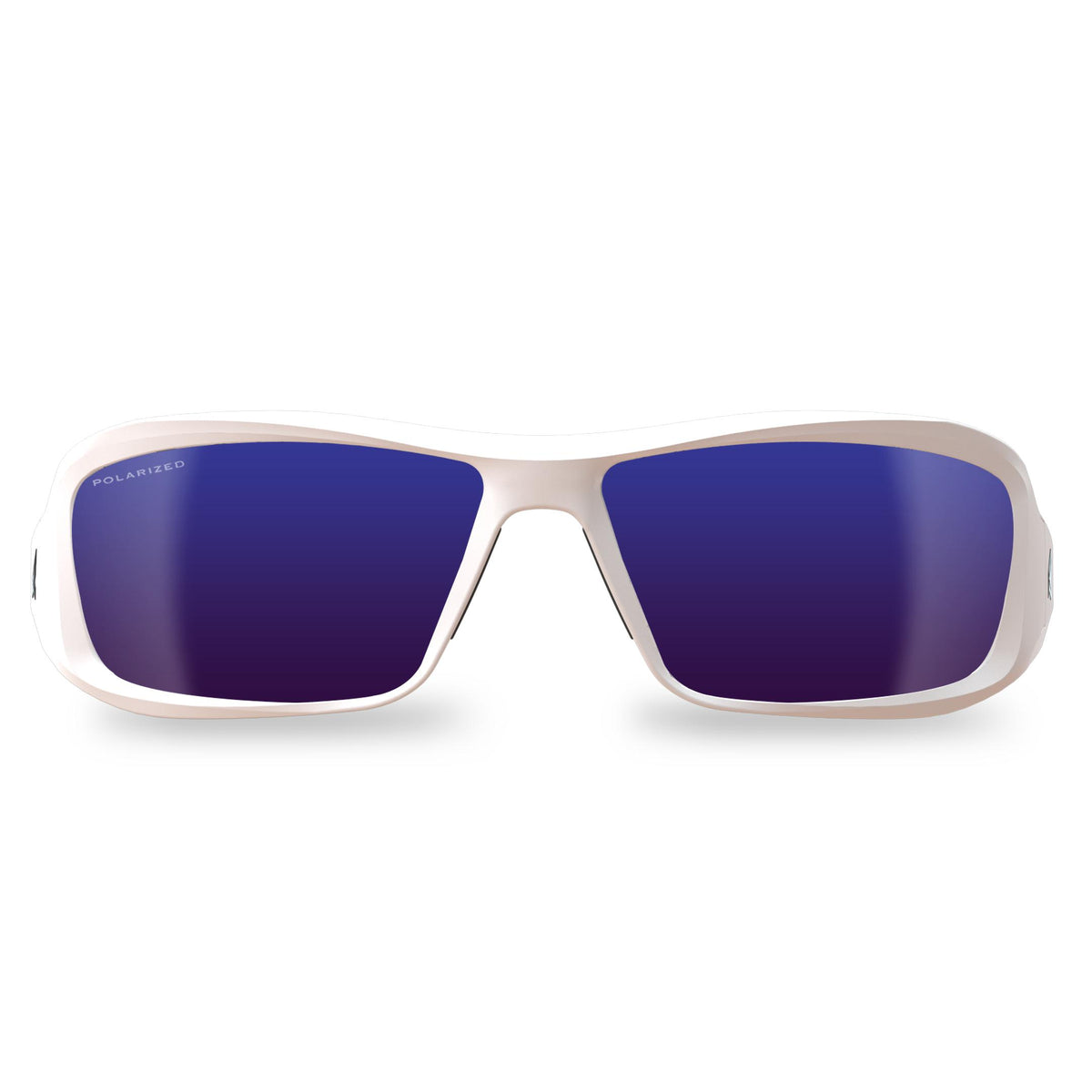 EDGE® TXBAP248 Brazeau Polarized Safety Glass, AP Blue Lens, Wrap Around Frame, White, Nylon/PC Frame, Polycarbonate Lens, ANSI Z87.1 -2020