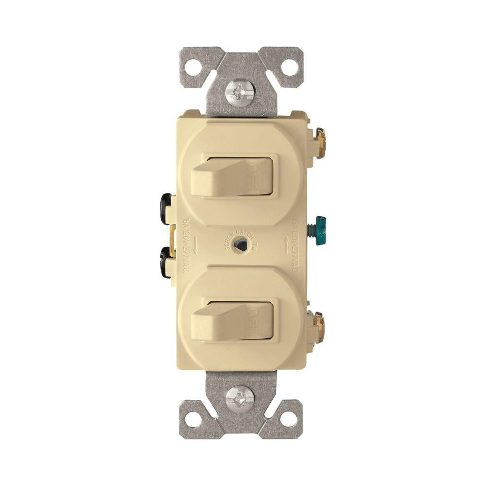 Duplex AC Toggle Combination Switch - Thermoplastic