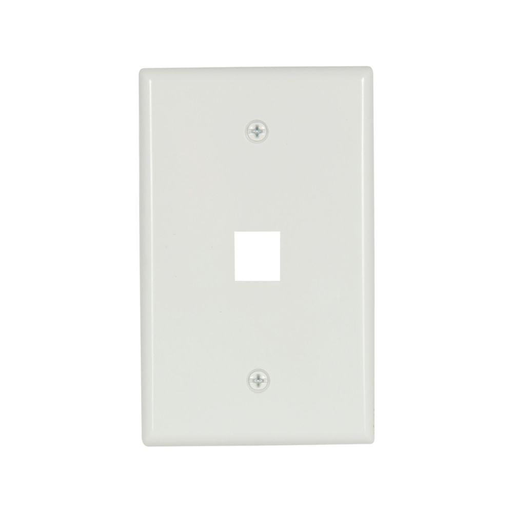EATON MediaSync™ Eaton Wiring Devices 5510W-MSP 3-Way Medium Size Modular Wallplate, 1 Gangs, 1 Ports, Fastened Mount, Thermoplastic