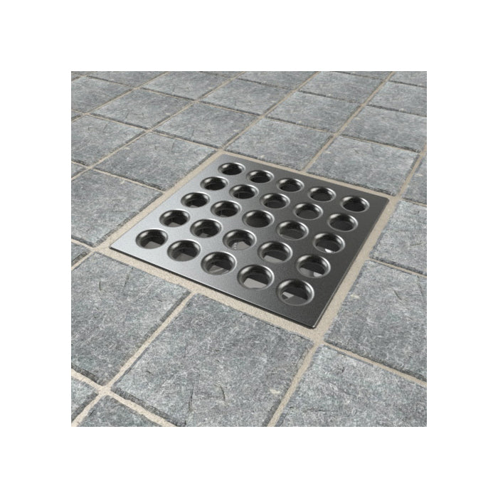 Shower Drain Grate - Antique Pewter - Square Pattern
