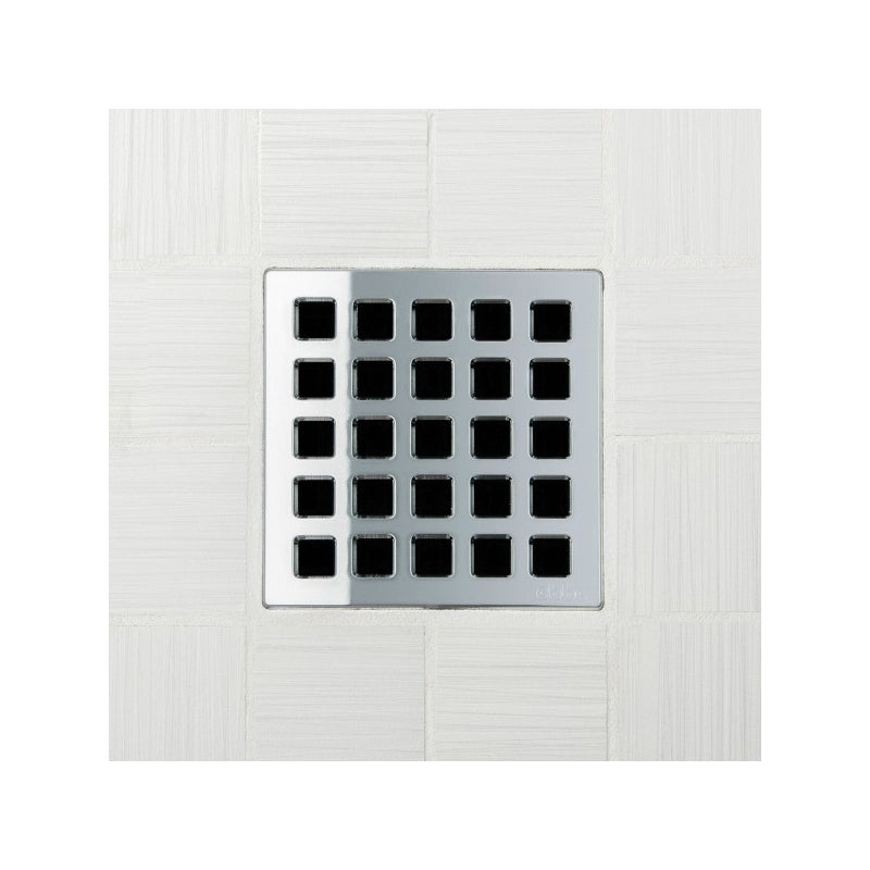 Quadra Unique Grate - Polished Chrome - 304 Stainless Steel
