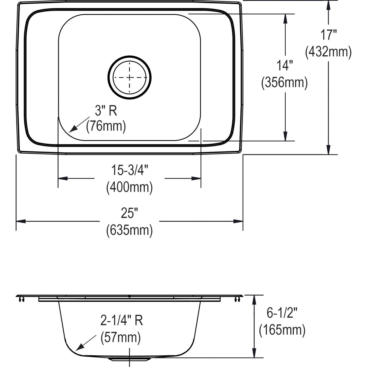 Celebrity - Classroom Sink - Drop-in - 304 Stainless Steel