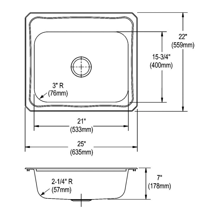 Elkay® CR2522 Kitchen Sink