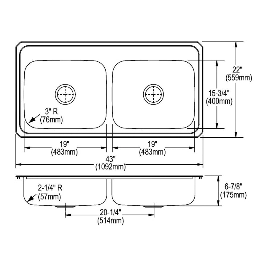 Elkay® CR4322 Kitchen Sink