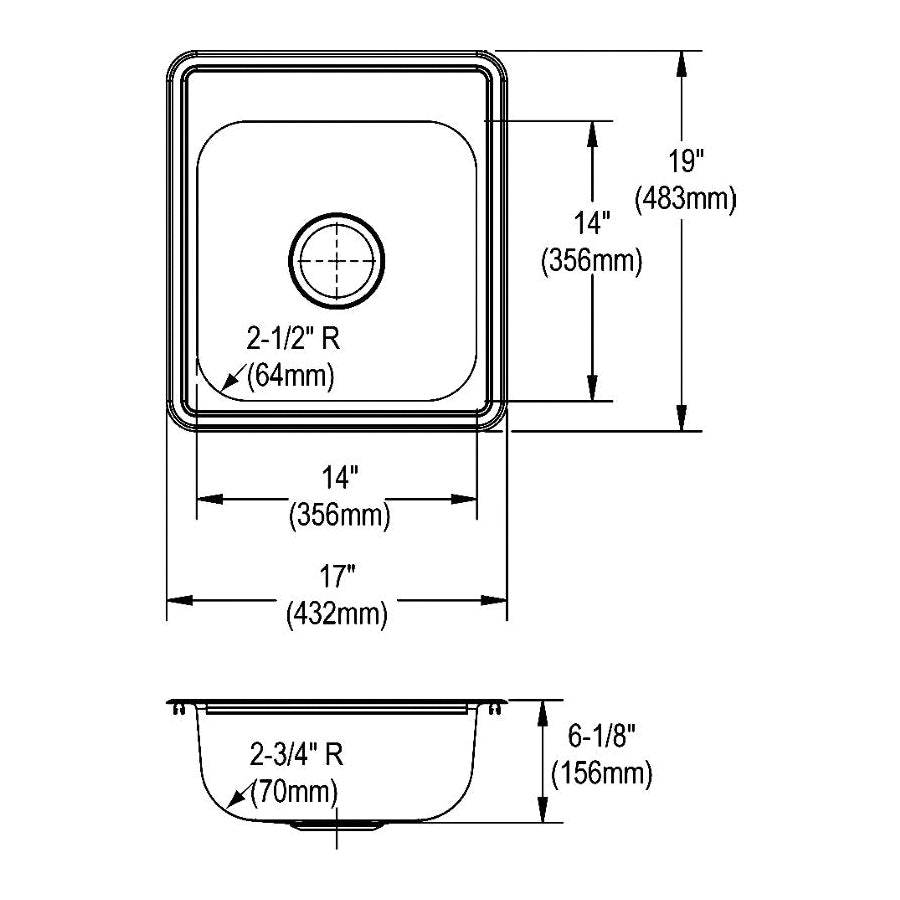 Dayton - Bar Sink - Stainless Steel