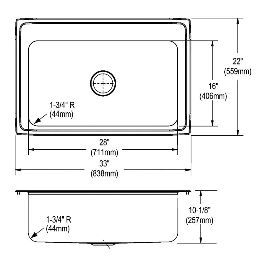Elkay® DLRS332210 Kitchen Sink