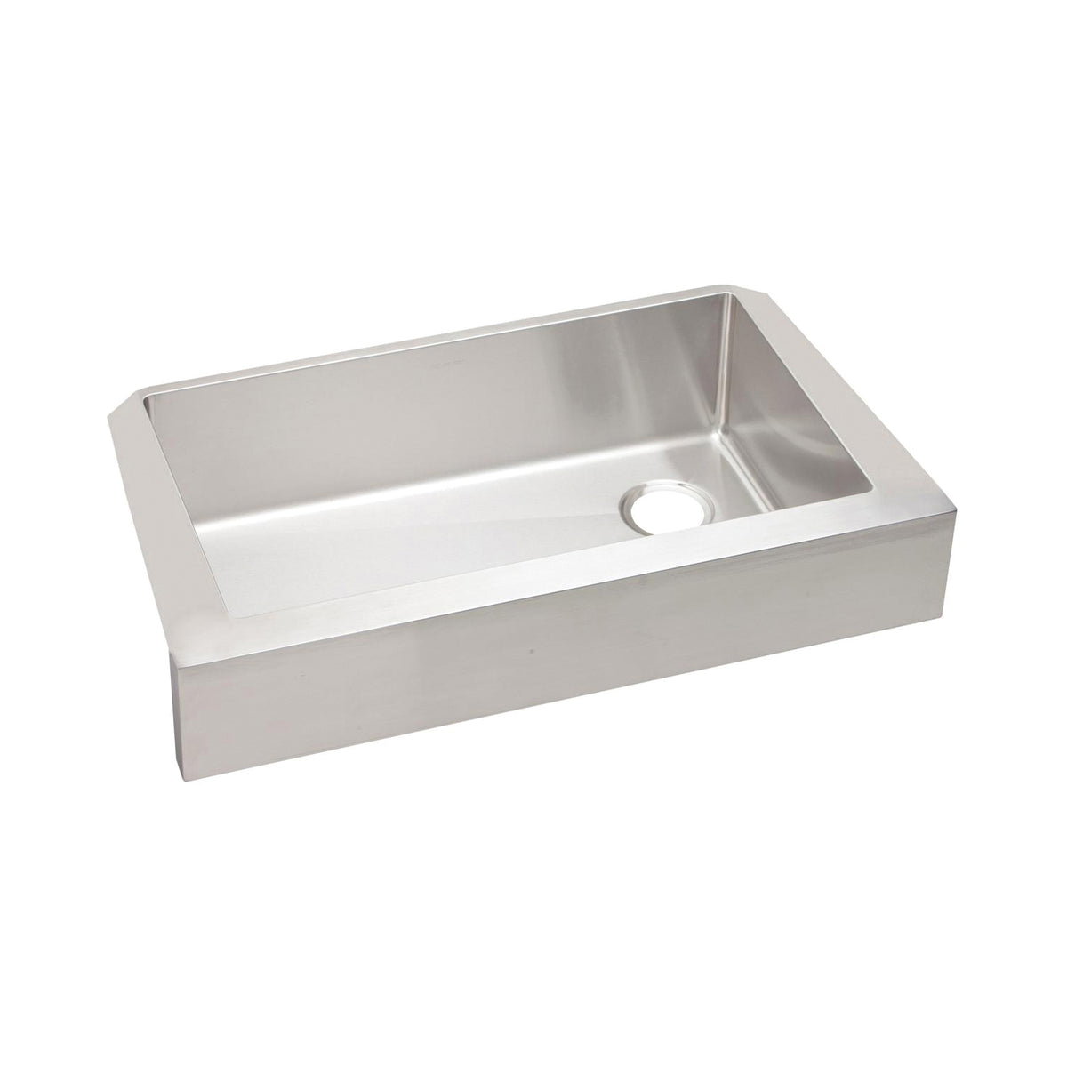 Elkay® ECTRUF30179R Crosstown® Apron Front Sink, Rectangle Shape, 35-7/8 in W x 20-1/4 in D x 9 in H, Reinforced Base Mount, Stainless Steel, Polished Satin, Import
