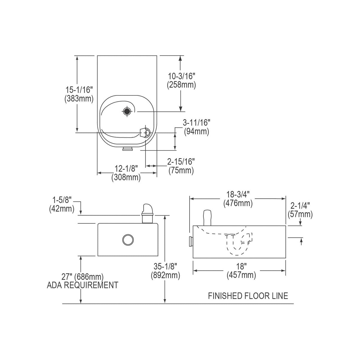 Soft Sides - Non-Filtered Drinking Fountain - 3/8" OD Tubing