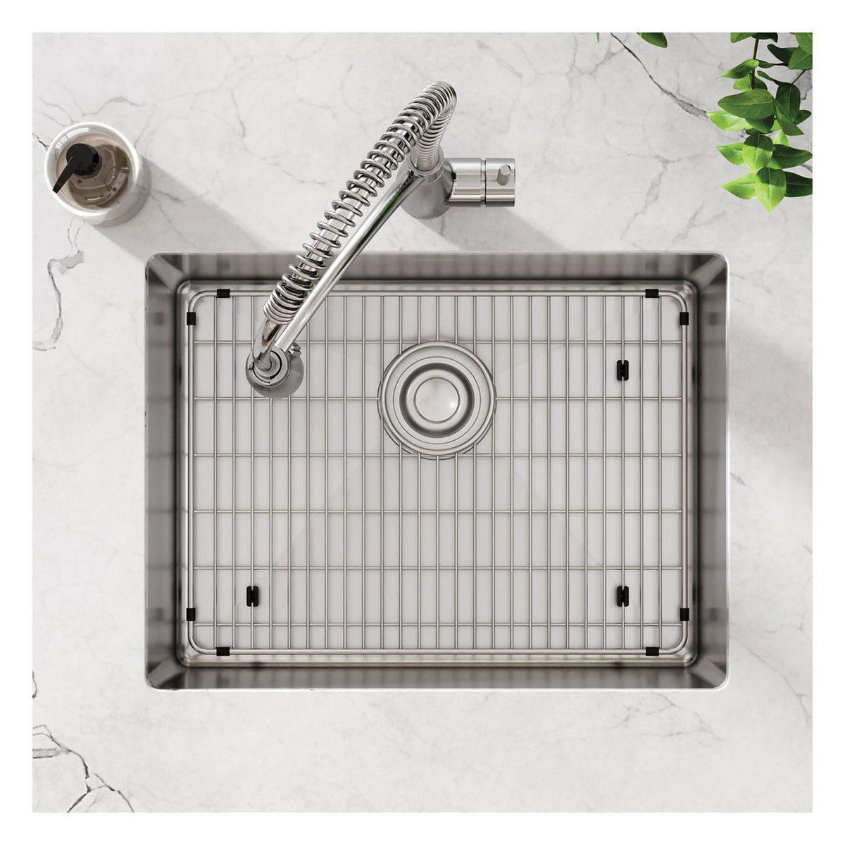 Crosstown - 23-1/2" Transitional Kitchen Sink Kit