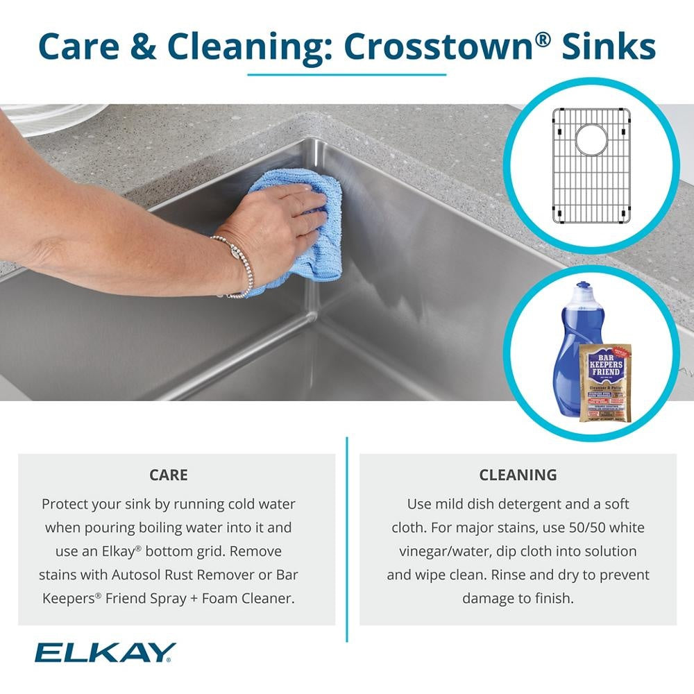 Crosstown - Undermount Sink Kit - Stainless Steel