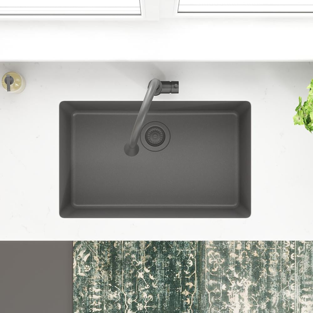 Quartz Classic - Sink with Aqua Divide - Graphite