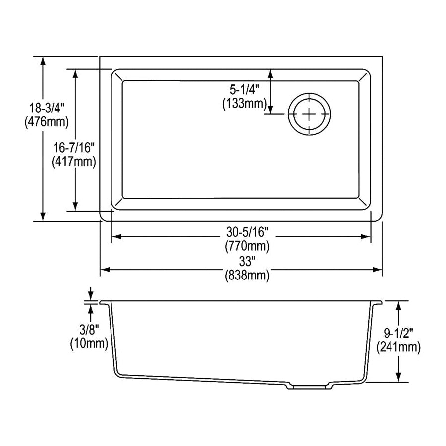 Elkay® ELGU13322BK0 Classic Kitchen Sink