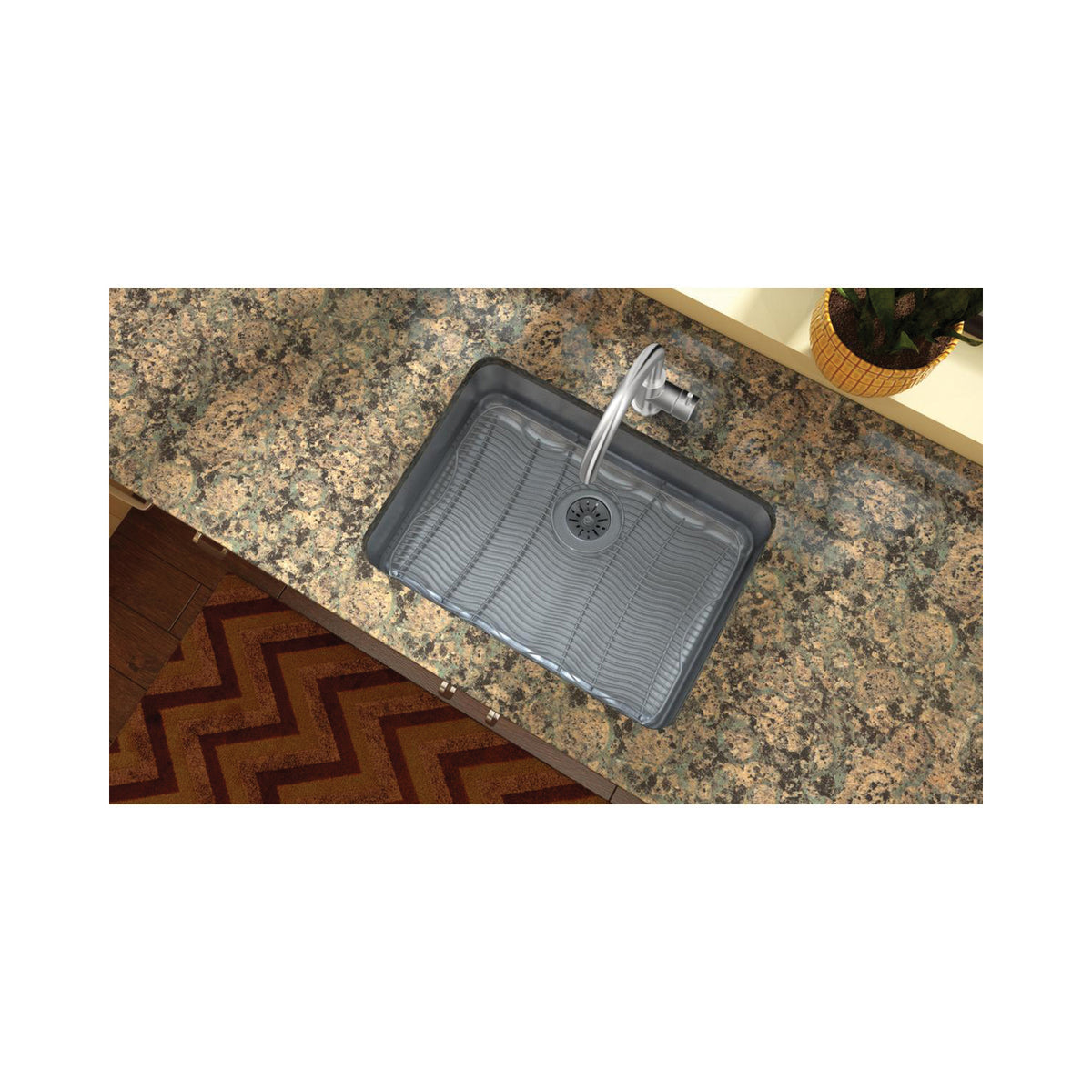 Elkay® ELUH231710PD Lustertone™ Classic Kitchen Sink, 23 in L x 16-3/4 in W Bowl x 10 in D Bowl, 25-1/2 in L x 19-1/4 in W x 10 in H, Undermount Mounting, 18 ga 304 Stainless Steel