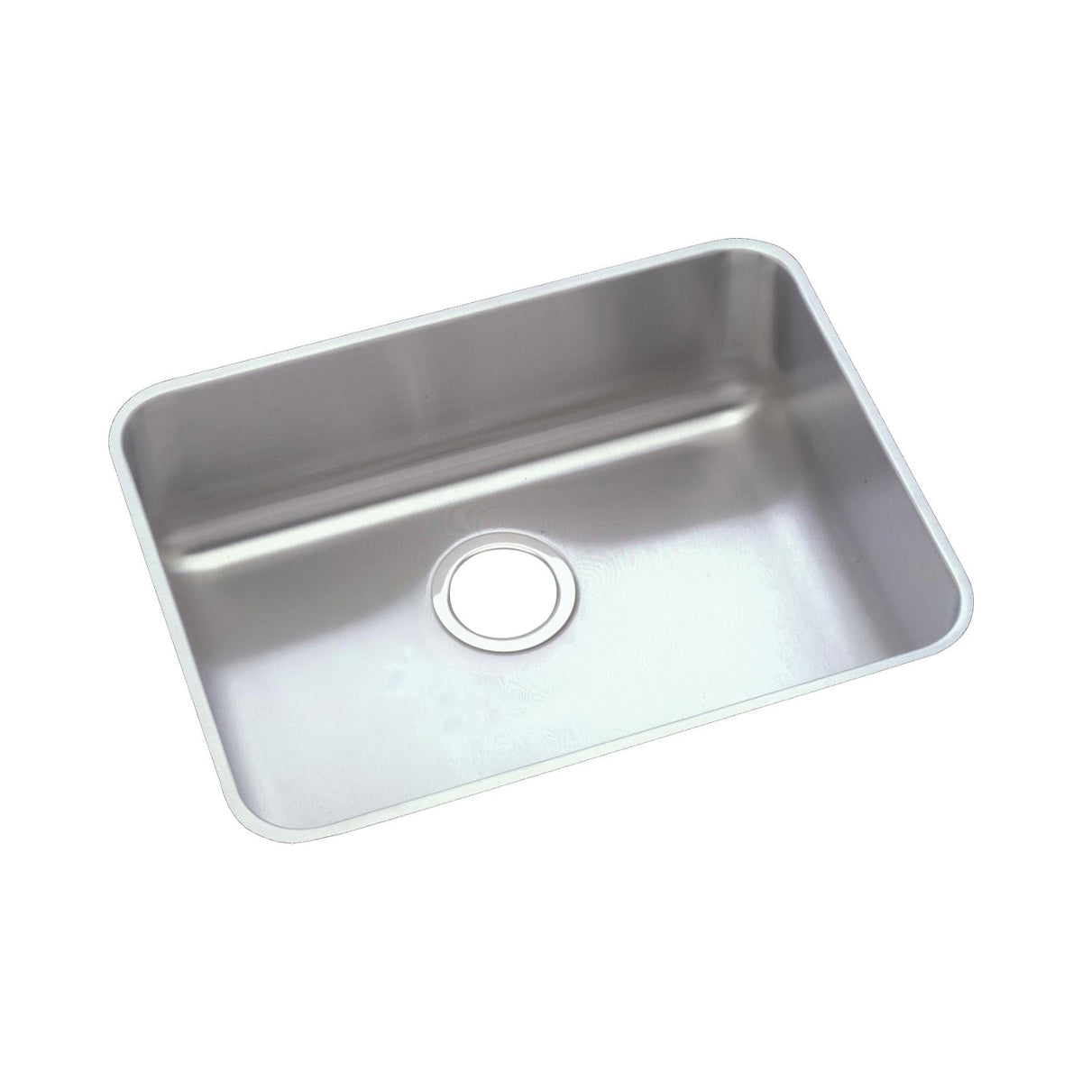 Elkay® ELUHAD191645 Lustertone™ Kitchen Sink, Rectangle Shape, 19 in L x 16 in W Bowl x 4-3/8 in D Bowl, 21-1/2 in L x 18-1/2 in W x 4-3/8 in H, Undermount Mounting, 18 ga 304 Stainless Steel