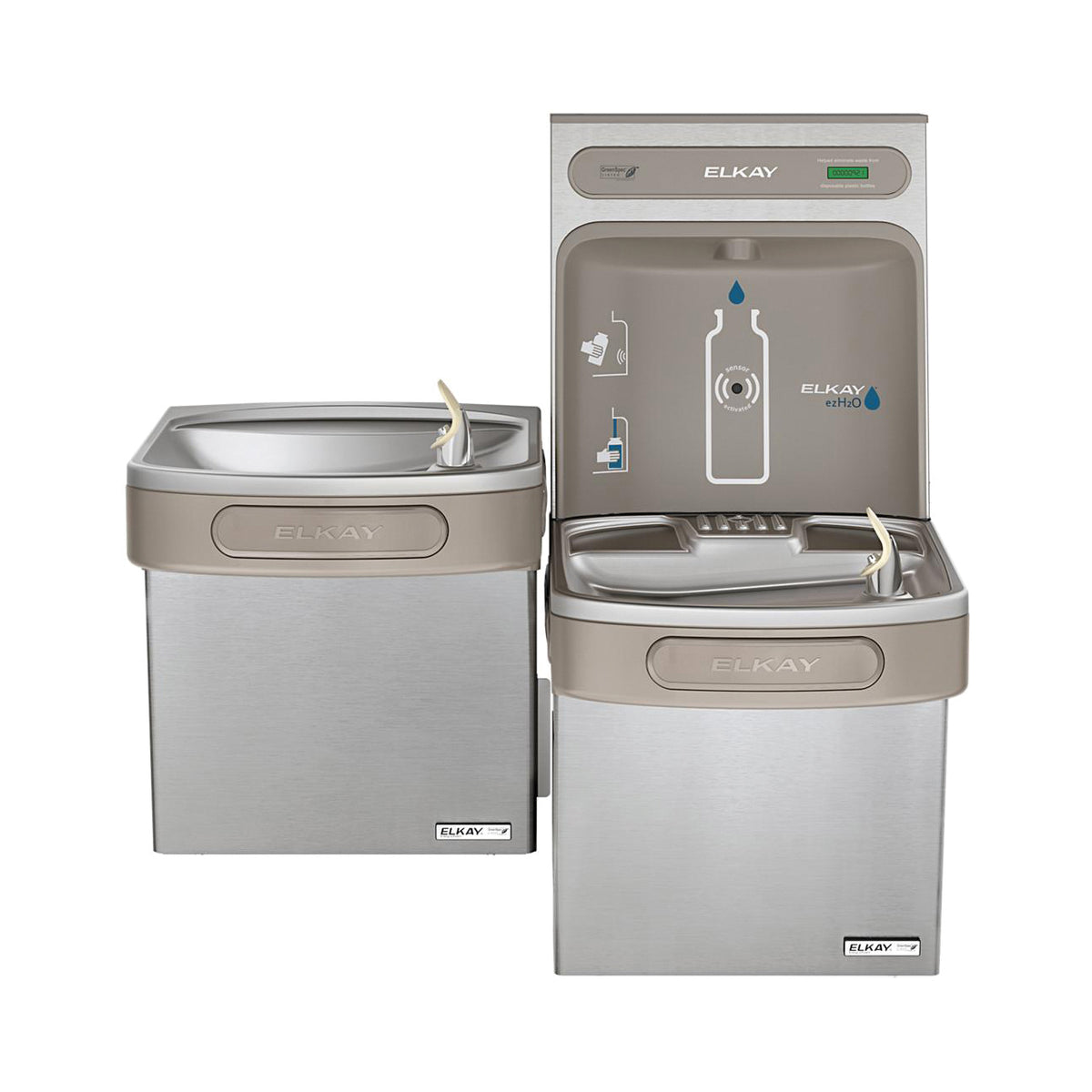 EZH2O - Bi-Level Bottle Filling Station and Cooler - 19" D