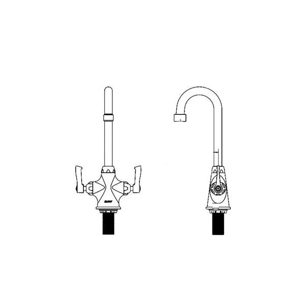 Concealed Deck Bathroom Faucet - 1.5 GPM - Deck Mount