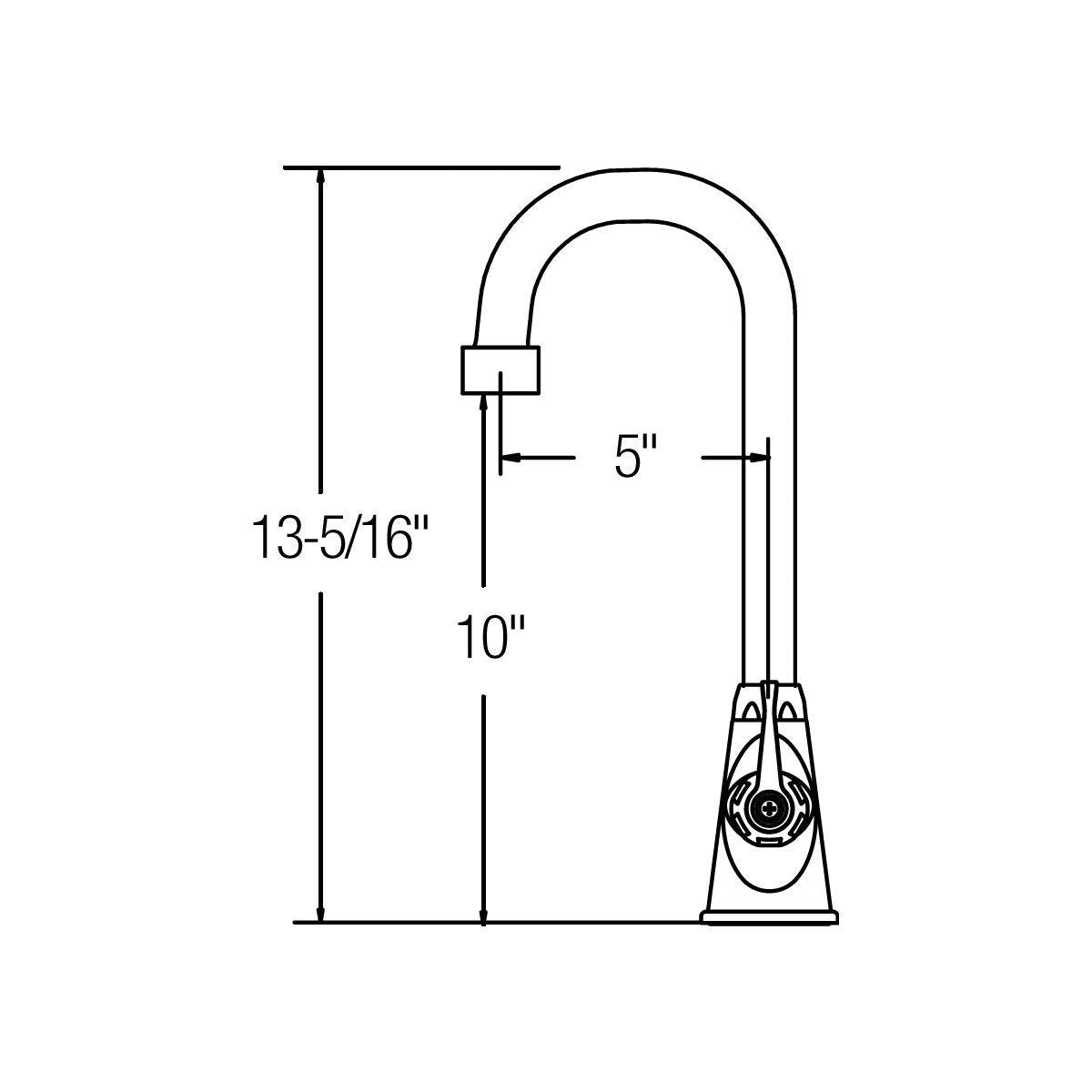 Universal - Traditional Classroom Faucet - Deck Mount