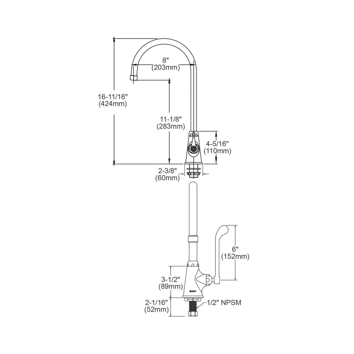 Universal - Classroom Faucet - 1.5 GPM - Deck Mount