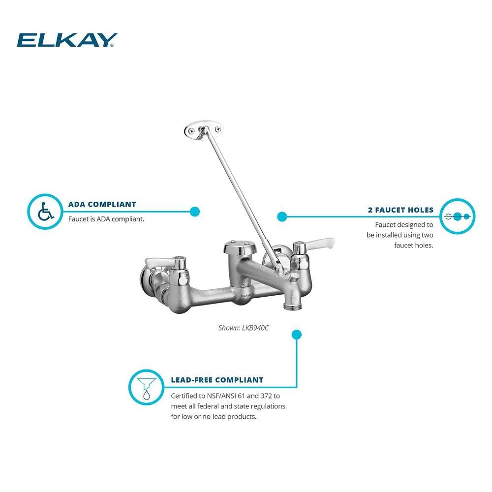 Service/Utility Faucet - 3-7/8" - Wall Mount