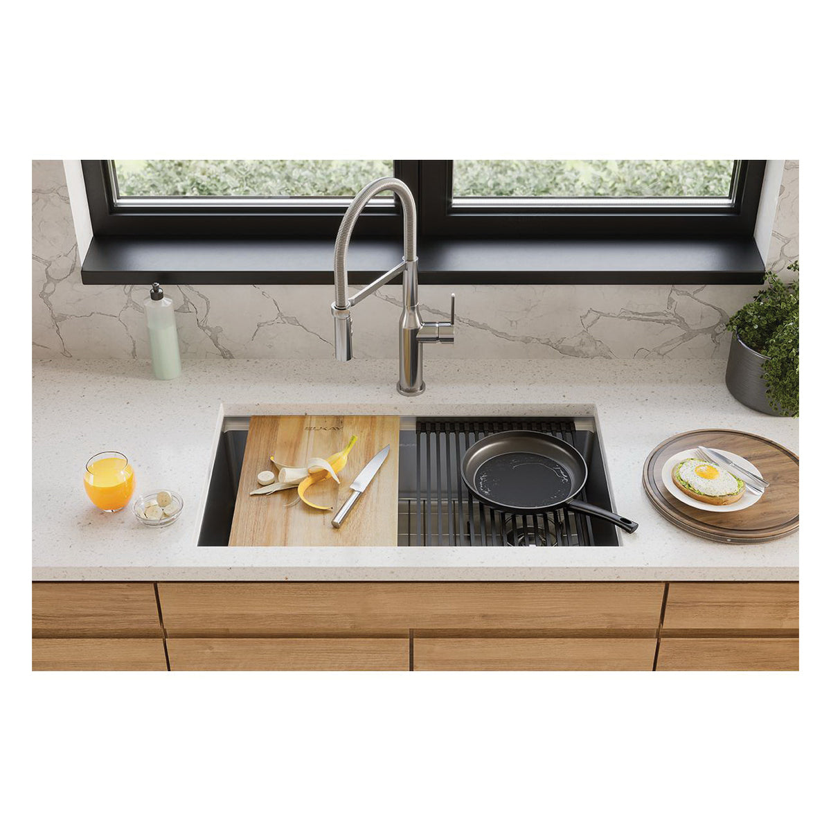 Cutting Board - 12" L x 16-7/8" W x 1" Thk - Acacia Hardwood