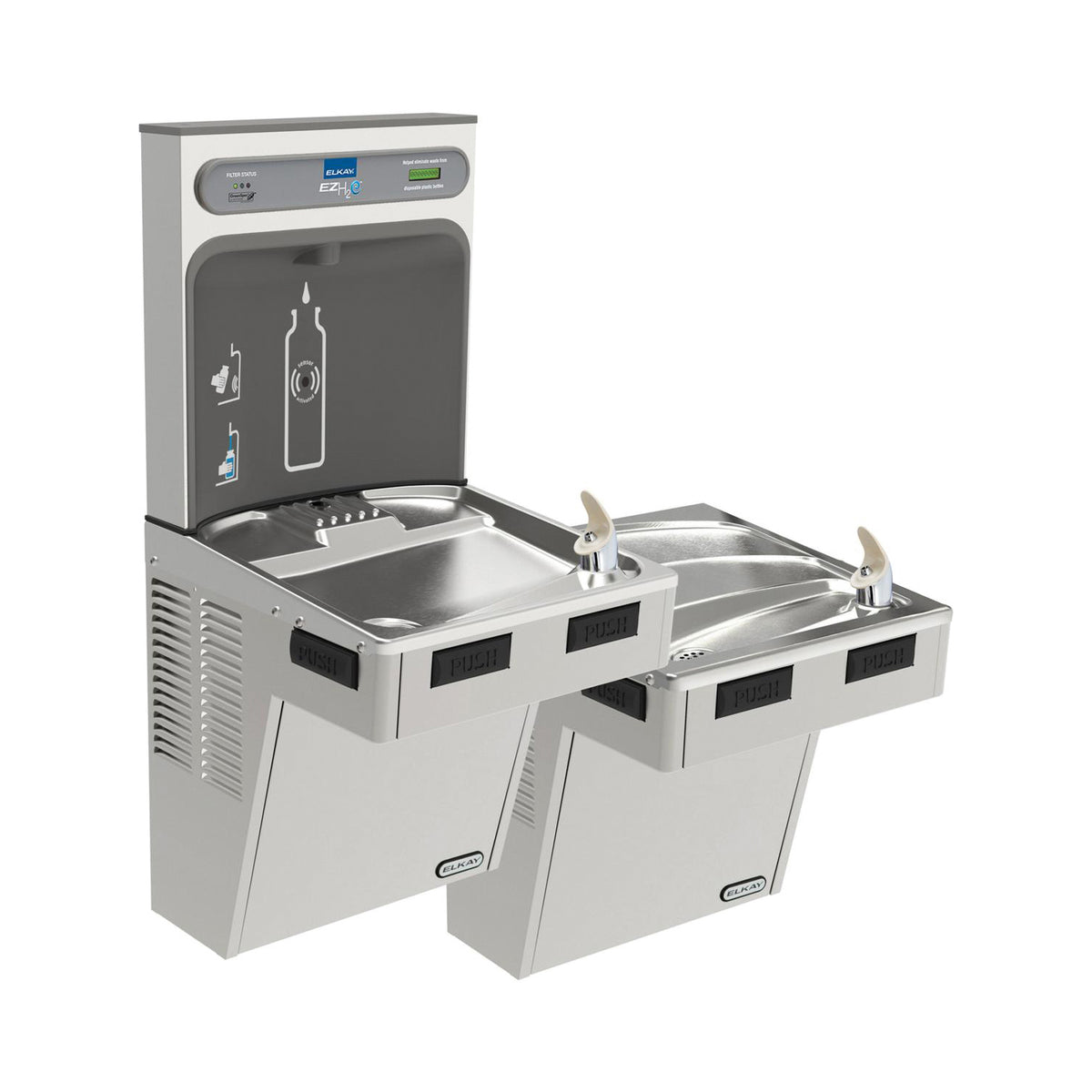 EZH2O - Bottle Filling Station and Bi-Level Cooler - 1.1 Gph