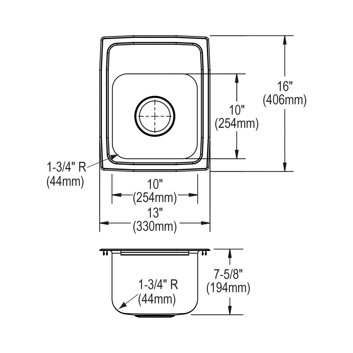Elkay® LR1316 Kitchen Sink