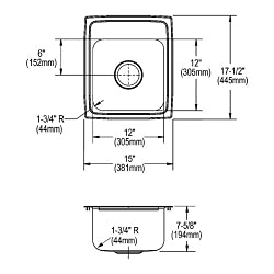 Elkay® LR1517 Bar Sink