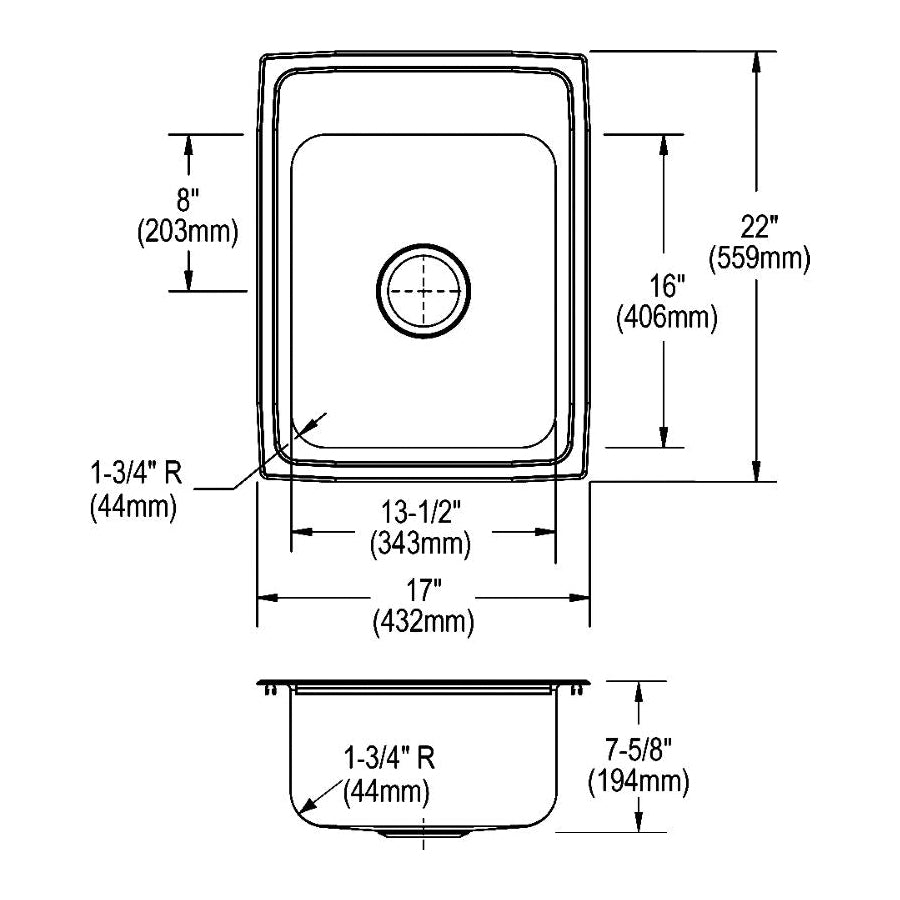 Elkay® LR1722 Kitchen Sink