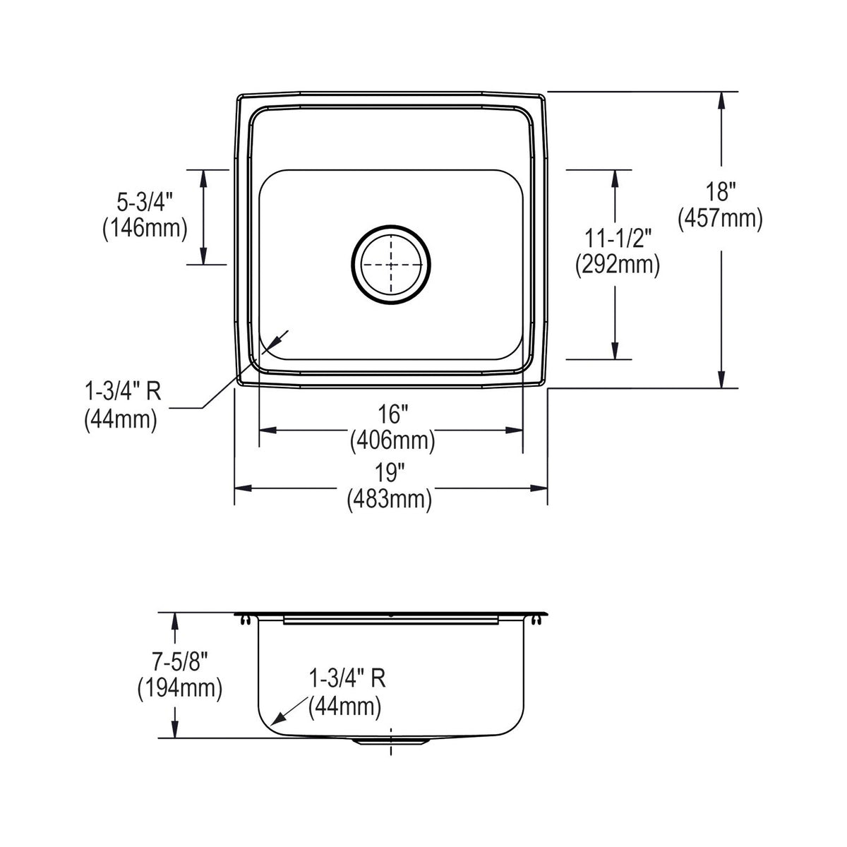 Elkay® LR1918 Kitchen Sink