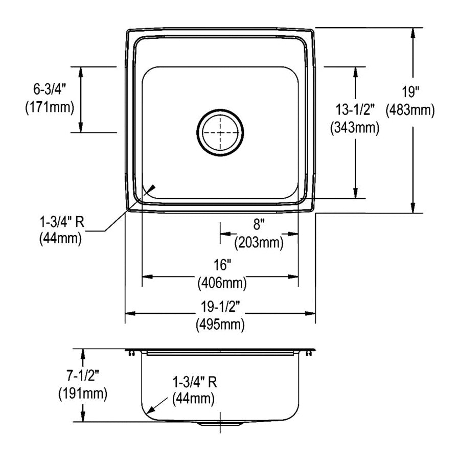 Elkay® LR1919 Kitchen Sink