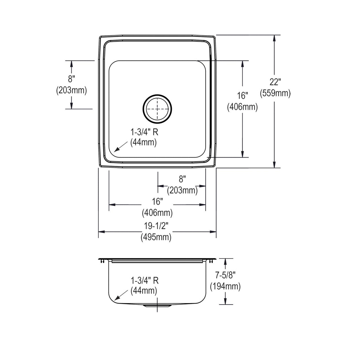 Elkay® LR2022 Kitchen Sink