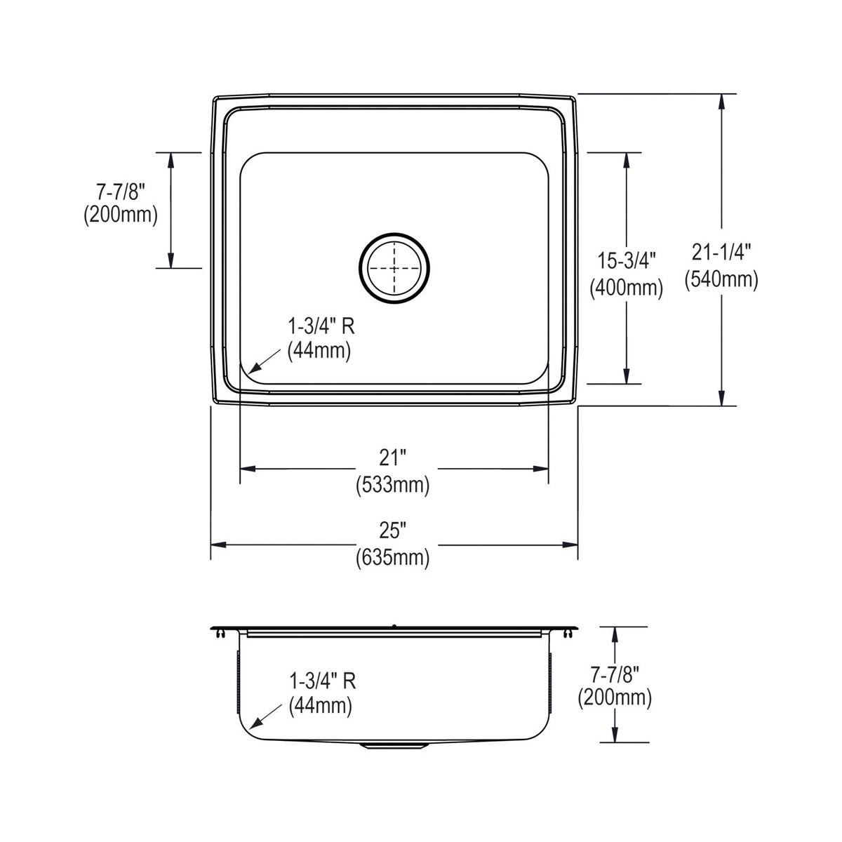 Elkay® LR2521 Kitchen Sink