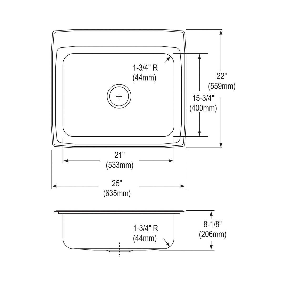 Elkay® LR2522 Kitchen Sink
