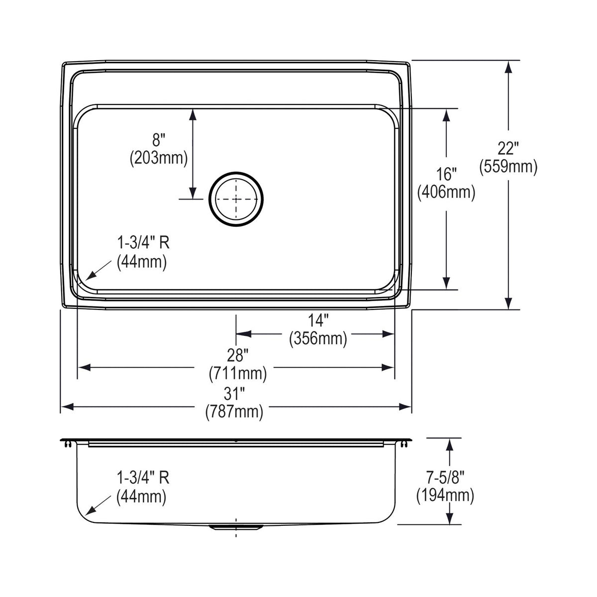 Elkay® LR3122 Kitchen Sink