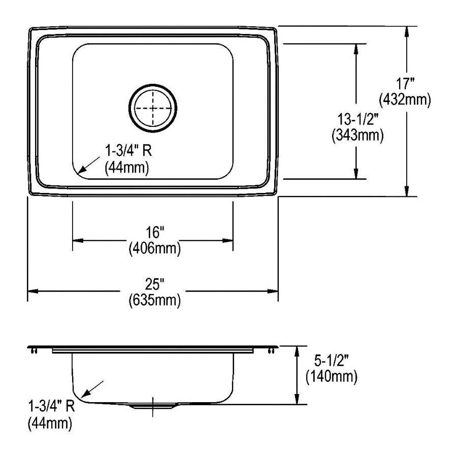 Celebrity - Classroom Sink - Brilliant Satin