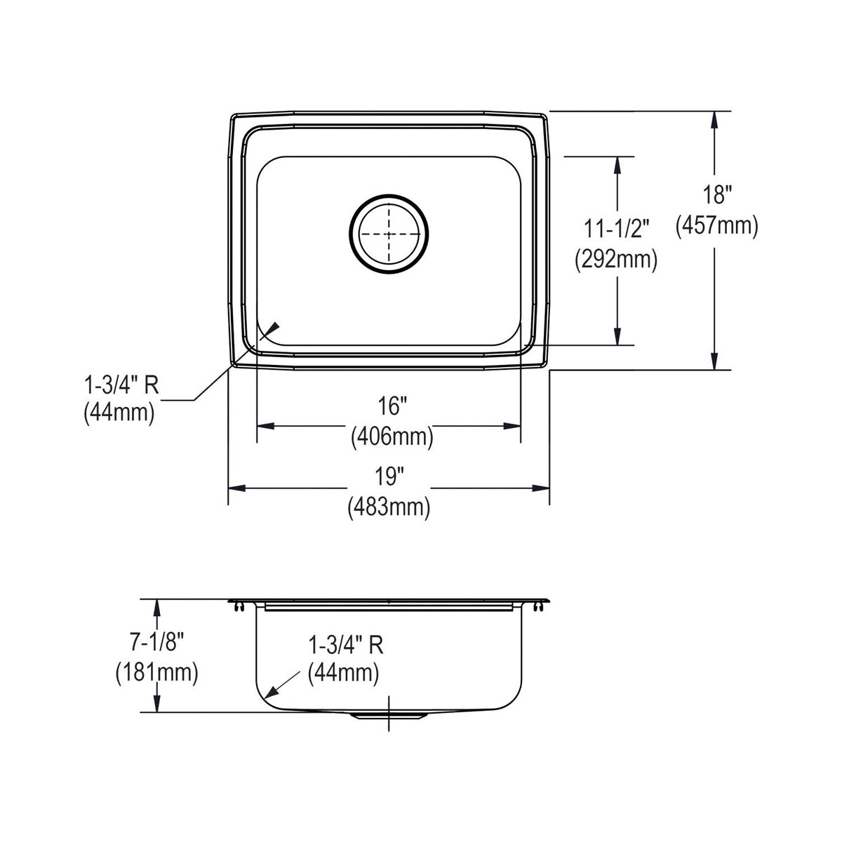 Elkay® PSR1918 Kitchen Sink