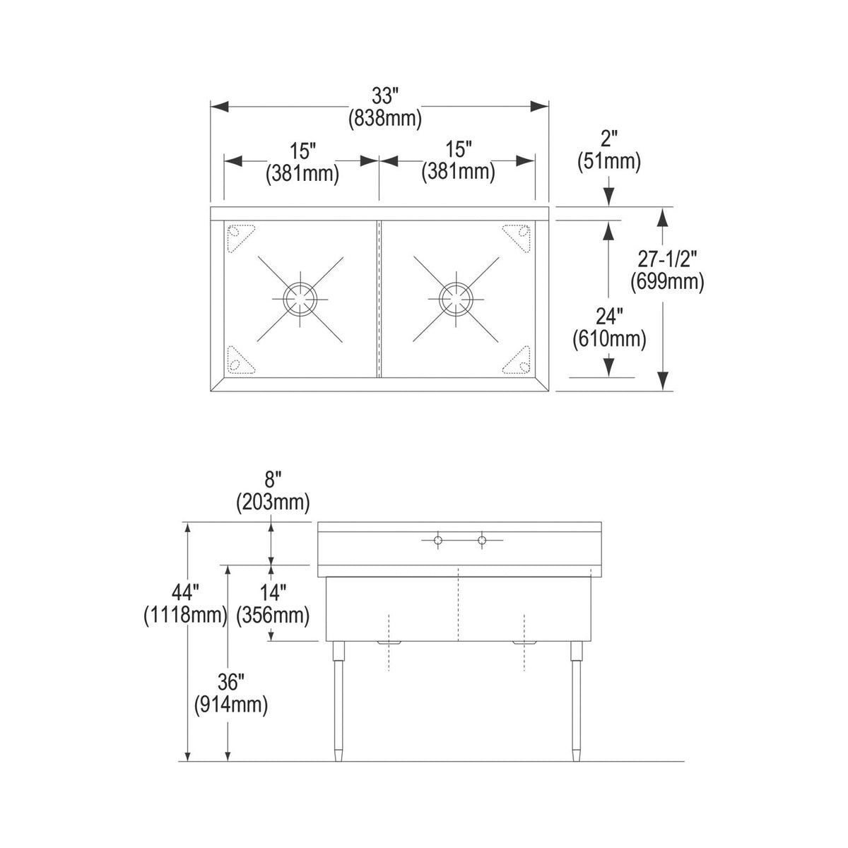 Elkay® WNSF8230 Scullery Sink