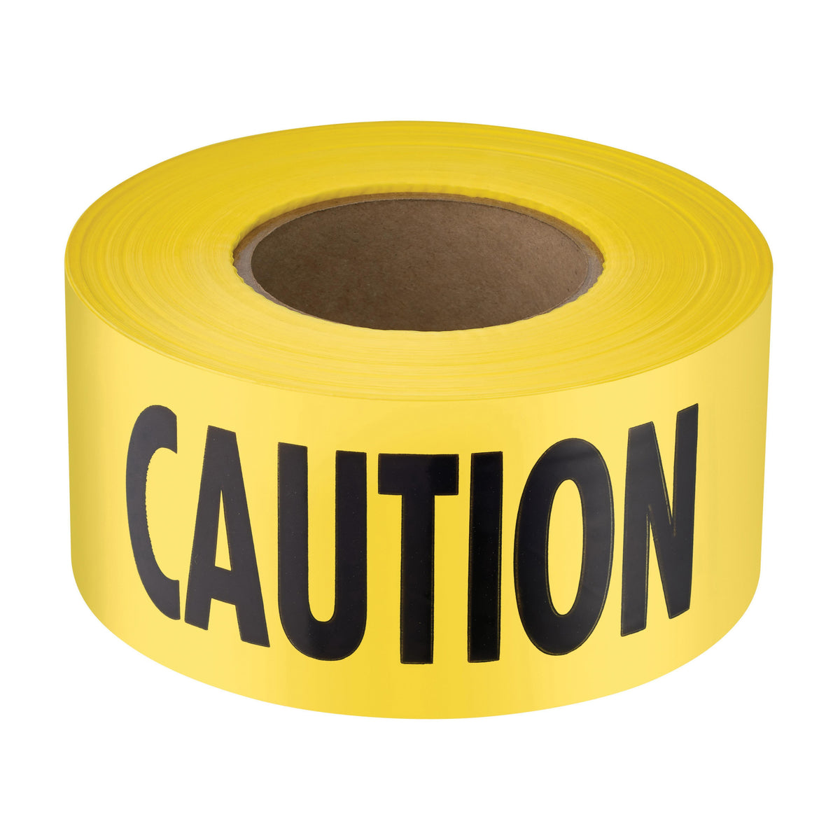 Empire® 71-1001 Economy Grade Standard Barricade Tape, Yellow, 1000 ft L 3 in W, Caution Legend, Plastic